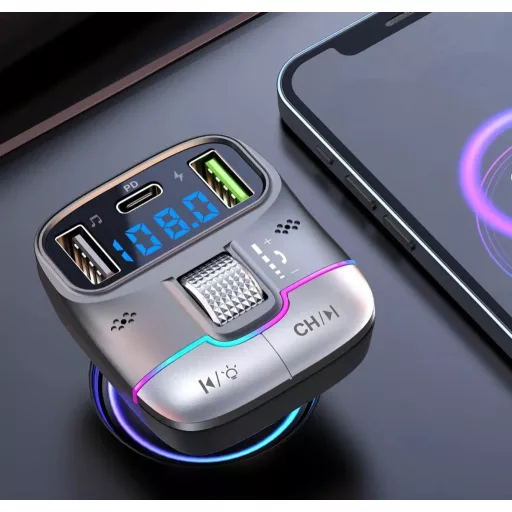 GZ01 FM TRANSMITTER DUPLA USB USB-C 12-24V