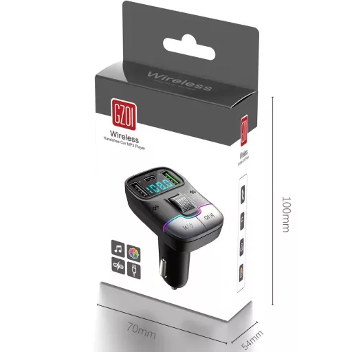 GZ01 FM TRANSMITTER DUPLA USB USB-C 12-24V