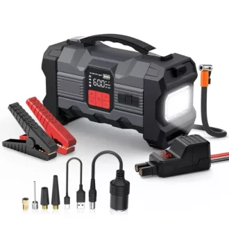   Indítássegítő Akkumulátor, Kompresszorral, 26800MAH -12V