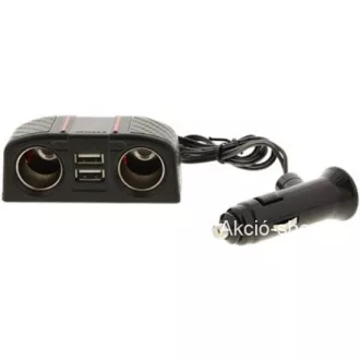 Szivargyújtó, USB elosztó 12/24V 2+2