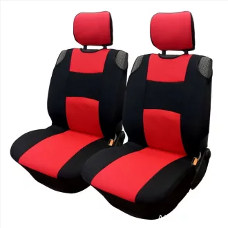   Üléshuzat univerzális betétes kárpit fekete-piros első ülésekre