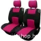 Üléshuzat univerzális betétes kárpit pink-fekete első ülésekre