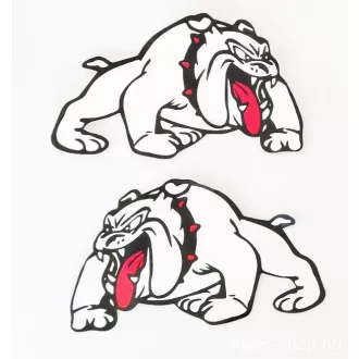 SPIKE BULL DOG kutya matrica 2db.os L-Nagy méret White