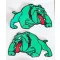 SPIKE BULL DOG kutya matrica 2db.os L-Nagy méret Green