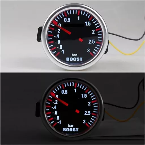 84054 3BAR Turbónyomás mérőóra fekete számlapos