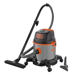   Száraz-nedves porszívó 30L,1600W, INOX, BLACK+DECKER BXVC30XDE
