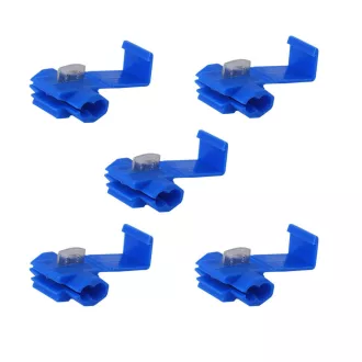   Vezeték gyorscsatlakozó, kék, 0,75-2,5 mm vezetékhez - önmetsző 5db-os / 86297