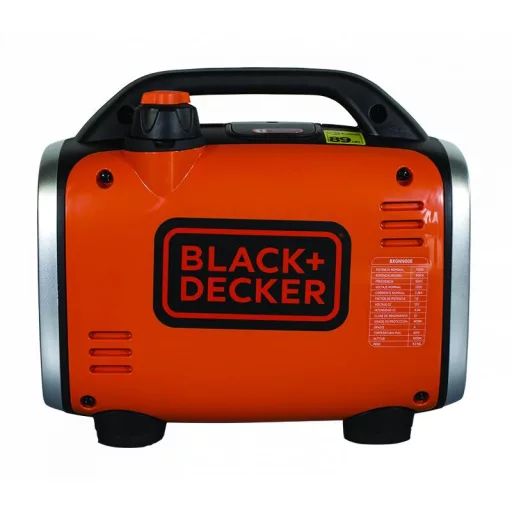 Inverter generátor, benzines, 900W, 230V, hangszigetelt ház, BLACK+DECKER