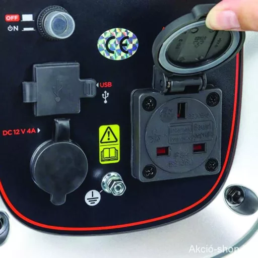 Inverter generátor, benzines, 900W, 230V, hangszigetelt ház, BLACK+DECKER