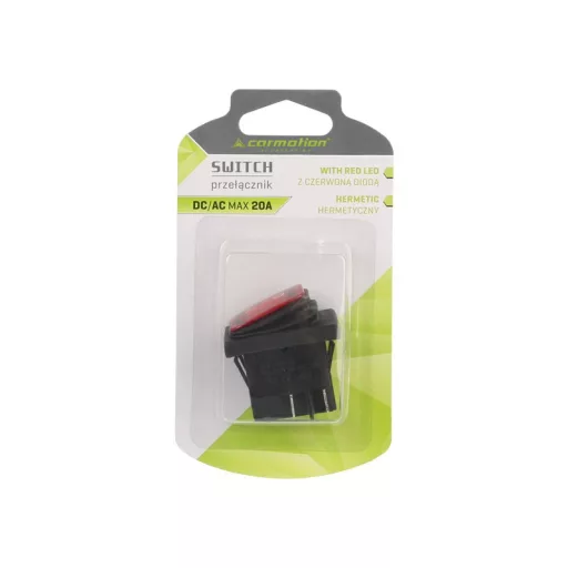 DC 12V/24V elektromos kapcsoló, piros