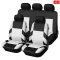 Univerzális prémium Sport üléshuzat (osztható) Lux - Fekete-Fehér