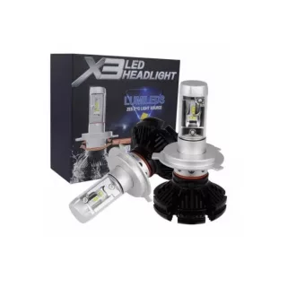 X3, H11 Led Izzó, 6000 LM 9-32V