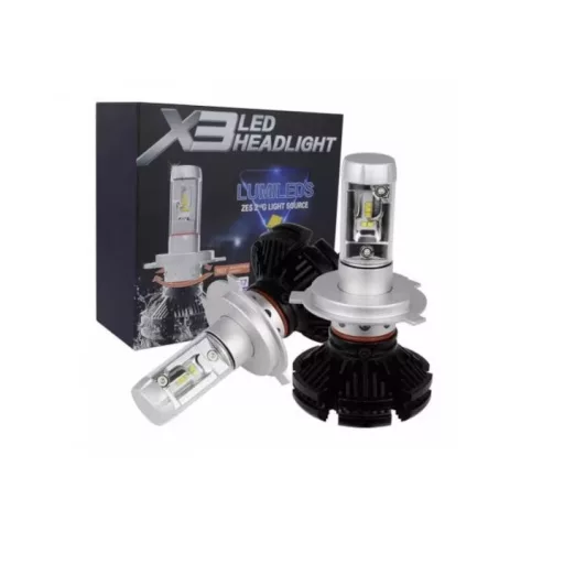 X3, H11 Led Izzó, 6000 LM 9-32V