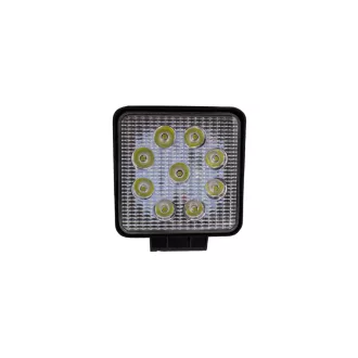 Munkalámpa 10-60V 27W, IP67, Szúró Négyzet