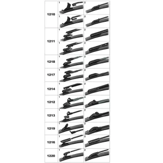   MULTI Ablaktörlő lapát 19 colos (480mm) +9db adapter - darabos