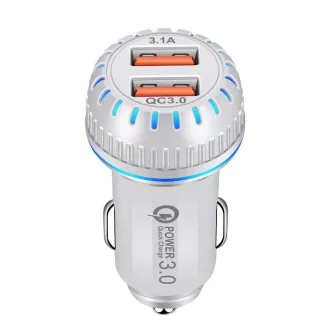 Szivargyújtó USB töltő, gyors töltő 6A