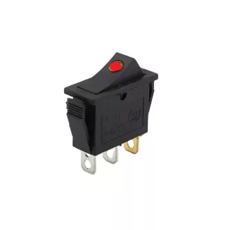 Kapcsoló 2 állású, Piros Leddel 250V 16A