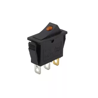 Kapcsoló 2 állású, Sárga Leddel 250V 16A