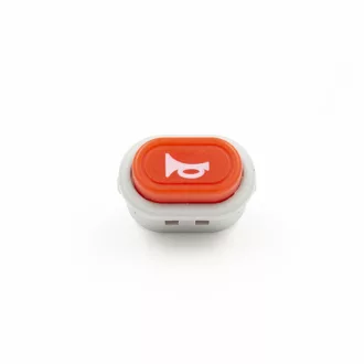 Kürt Nyomógomb - Piros, 2 Lábú, 250V 6A