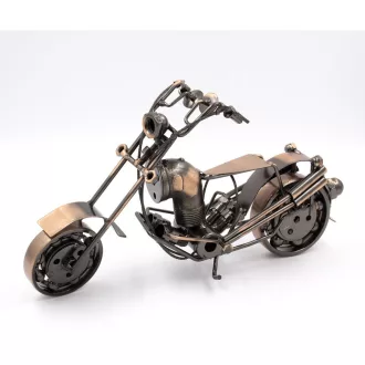 Motorkerékpár dekoráció, Fém, 26x7x15 cm