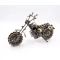 Motorkerékpár dekoráció, Fém, Bronz, 26x7x15 cm