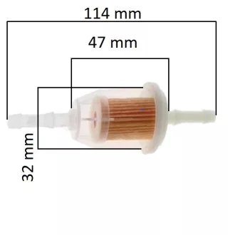 Benzinszűrő papír 114 x 32 mm - O 7 mm