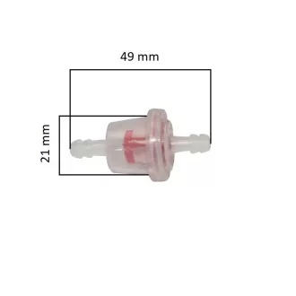   Benzin és gázolajszűrő műanyag betétes 41 x 21 mm - O 6 mm