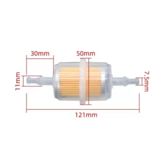 Benzinszűrő papír 121 x 50 mm - O 6 mm - O 9 mm