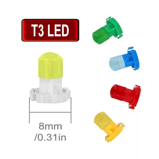 Műszerfal Izzó, T3 Cob Led, Piros
