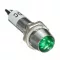 12 V-os XD8-1 8mm-es vízálló, Fém jelzőlámpa, Zöld