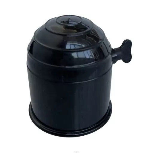Vonóhorogkupak, Műanyag, Fekete, Zárható