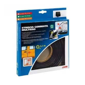   Ajtóvédő-szigetelő gumi 14X9MM FEKETE 3,1M öntapadós D forma