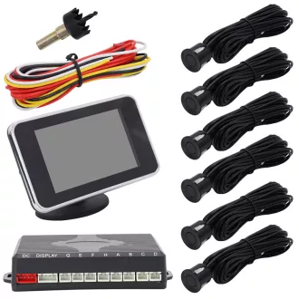 TOLATÓRADAR LCD KIJELZŐVEL 6 SZENZORRAL