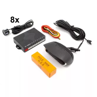   1024-8SM, Tolatóradar, 8 szenzor + Hangjelzés, LCD kijelző