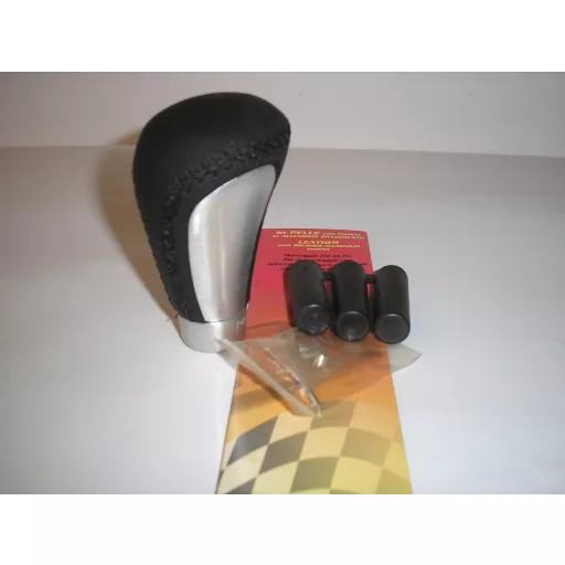 Sebváltógomb Bőr-Fém krómozott MNC 55790B