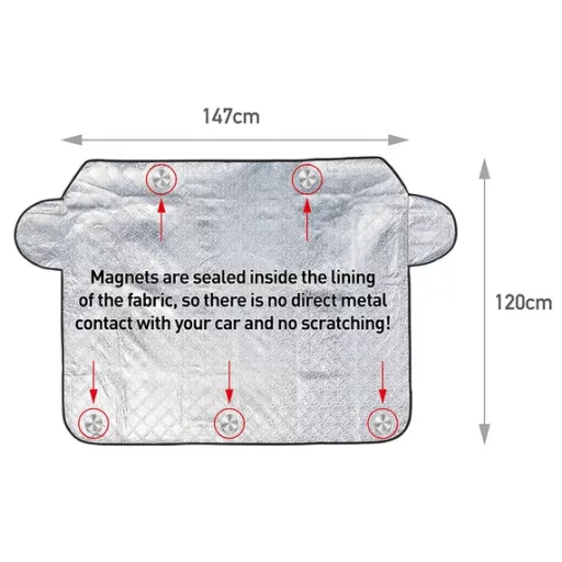 Mágneses szélvédőtakaró ponyva (147x120cm)