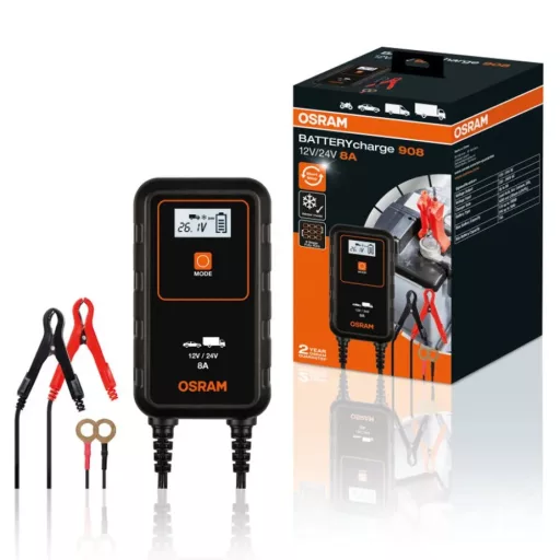 Automata akkumulátor töltő 12/24V/6A Start/Stop AM7221