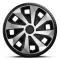 16"-os Volvano Van Silver Black dísztárcsa garnitúra (4darab) teherautókra való