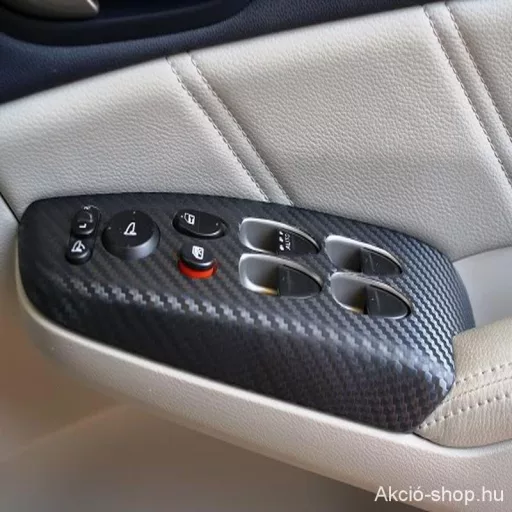 Carbon dekor fólia, fekete 75x200 cm, öntapadós