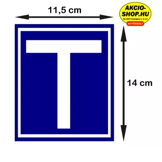   T betű Mágneses tanuló vezető matrica ( kicsi ) 14 x 11,5cm