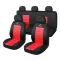Univerzális üléshuzat szett - piros/fekete 9 részes