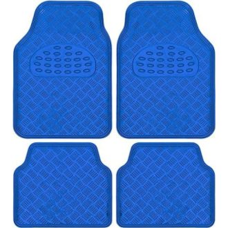   Gumiszőnyeg autóba alumíniumhatású univerzális / 4 db-os - Kék
