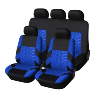   Univerzális üléshuzat (osztható) Kék-fekete 9részes Abroncsmintás