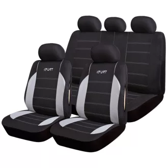   Univerzális autó üléshuzat Légzsákos osztott ülésre BLACK/GREY "MAIORCA" Bottari Italy