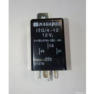   Villogóautomata 12V 4 Lábú Nyugati Nagares Index Relé ITG