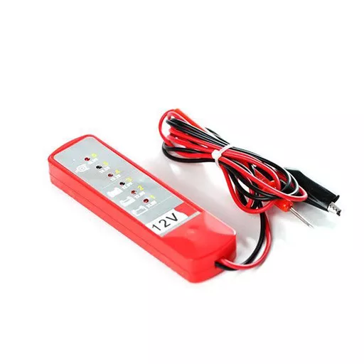 Akkuteszter 12V-os akku-teszter, LED visszajelzéssel.