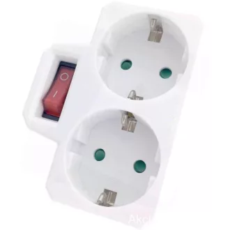 2 férőhelyes hálózati elosztó kapcsolóval