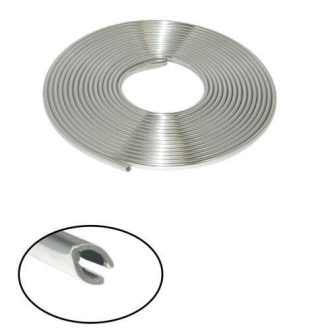   Ajtóélvédő és rács króm dekoráció vágható U-profil 8/6 mm 90885