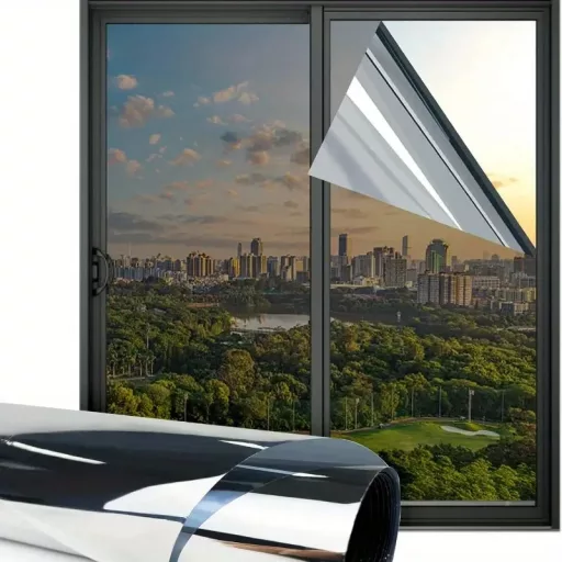 Üveg , ablak sötétítő fólia SILVER TÜKRÖS 50x300cm ( Prémium)