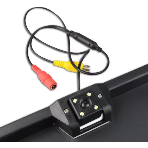 Rendszámtábla keretbe épített tolatókamera 8LED-es + 2db tolatószenzor